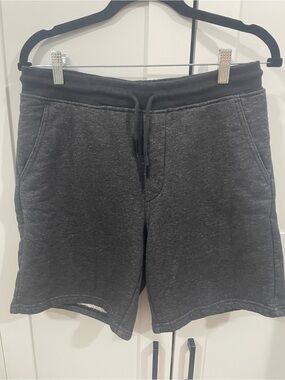 Patagonia Men's Dark Charcoal Fleece Hybrid Shorts with Back Pocket